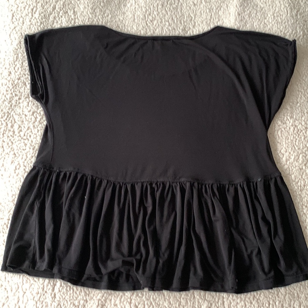 Max Studio Black Peplum T Shirt, Size XL - Picture 7 of 7